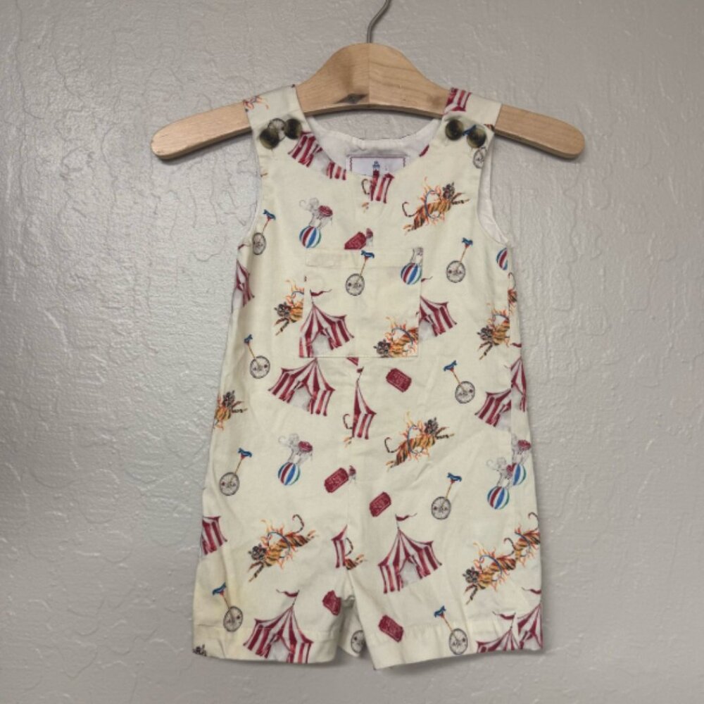 $18 ADD ON classic prep circus print‎ shortie 9-12M Zara Mini Boden Little Co.